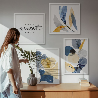 Multi-piece wall decor set Watercolor plant motifs