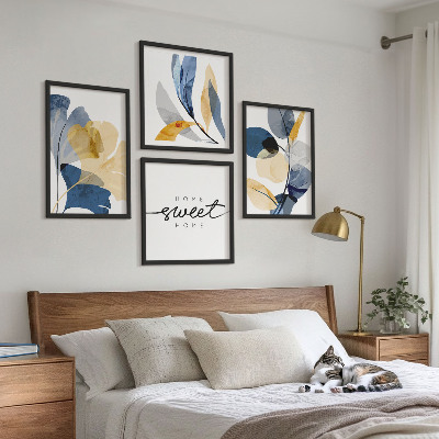 Multi-piece wall decor set Watercolor plant motifs