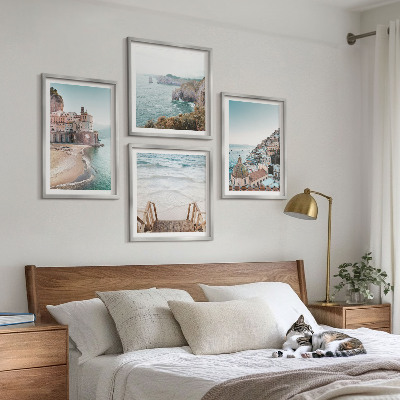 Wall art set Summer pastel beach views