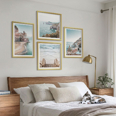 Wall art set Summer pastel beach views