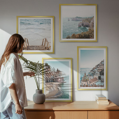 Wall art set Summer pastel beach views