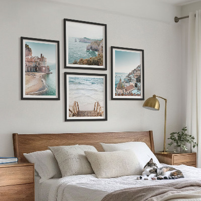 Wall art set Summer pastel beach views