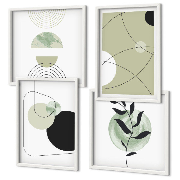Multi-piece wall decor set Abstract shapes colors