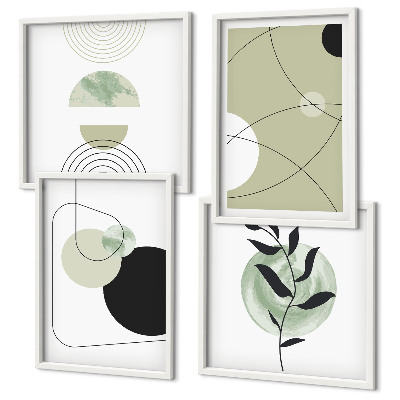 Multi-piece wall decor set Abstract shapes colors