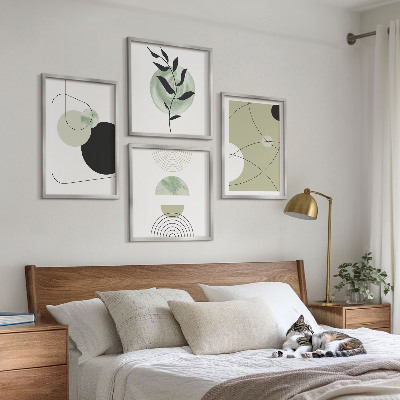 Multi-piece wall decor set Abstract shapes colors