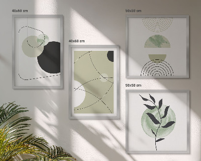 Multi-piece wall decor set Abstract shapes colors