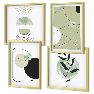 Multi-piece wall decor set Abstract shapes colors