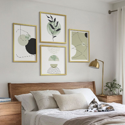Multi-piece wall decor set Abstract shapes colors