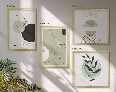 Multi-piece wall decor set Abstract shapes colors