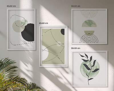 Multi-piece wall decor set Abstract shapes colors
