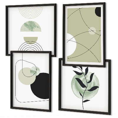 Multi-piece wall decor set Abstract shapes colors
