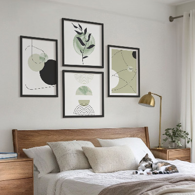 Multi-piece wall decor set Abstract shapes colors