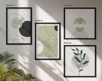 Multi-piece wall decor set Abstract shapes colors