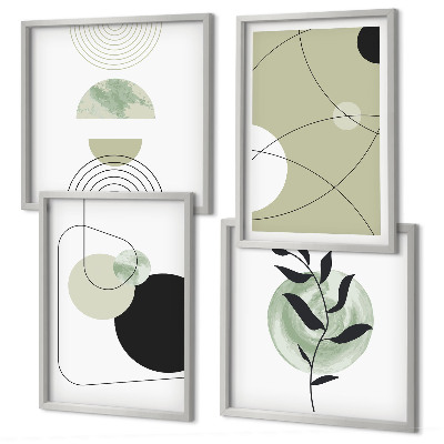 Multi-piece wall decor set Abstract shapes colors