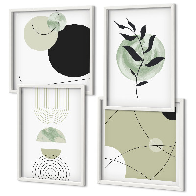 Wall art set Abstract plant motifs