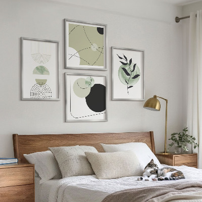 Wall art set Abstract plant motifs
