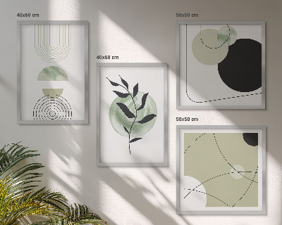 Wall art set Abstract plant motifs
