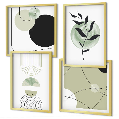 Wall art set Abstract plant motifs