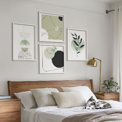 Wall art set Abstract plant motifs