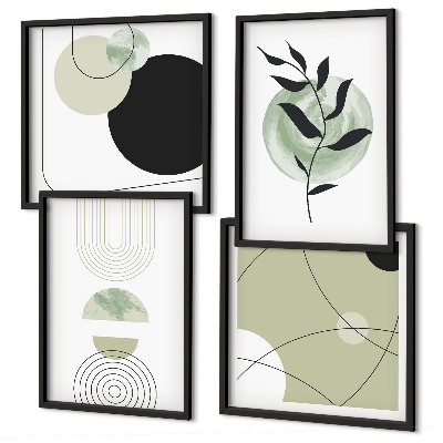 Wall art set Abstract plant motifs