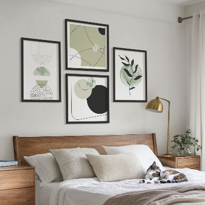 Wall art set Abstract plant motifs