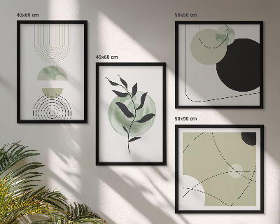 Wall art set Abstract plant motifs