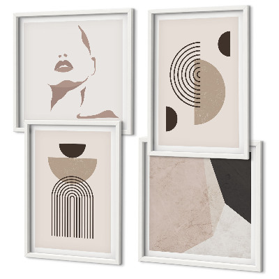 Multi-piece wall decor set Abstract facial forms