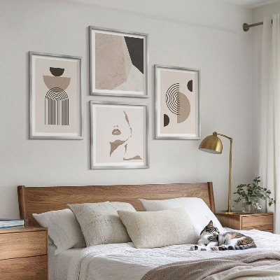 Multi-piece wall decor set Abstract facial forms