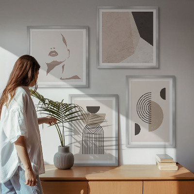 Multi-piece wall decor set Abstract facial forms