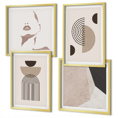 Multi-piece wall decor set Abstract facial forms