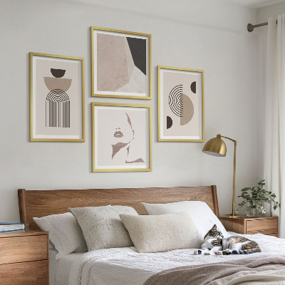 Multi-piece wall decor set Abstract facial forms