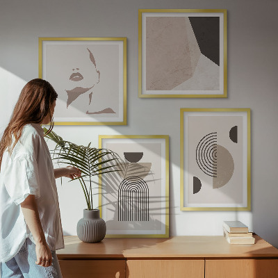Multi-piece wall decor set Abstract facial forms