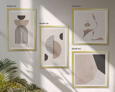 Multi-piece wall decor set Abstract facial forms