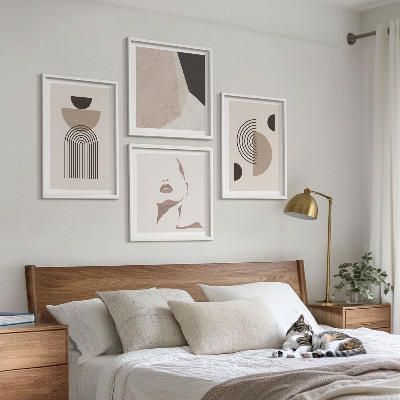 Multi-piece wall decor set Abstract facial forms