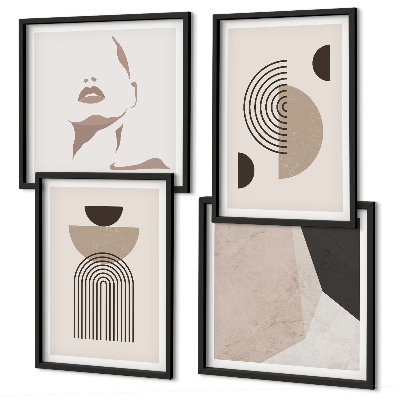 Multi-piece wall decor set Abstract facial forms