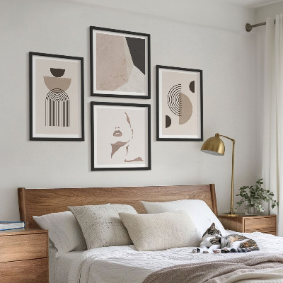Multi-piece wall decor set Abstract facial forms