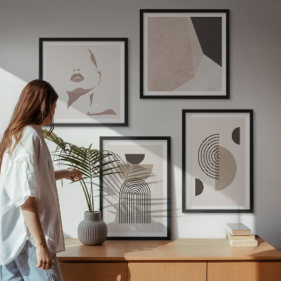 Multi-piece wall decor set Abstract facial forms