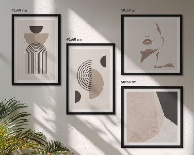 Multi-piece wall decor set Abstract facial forms