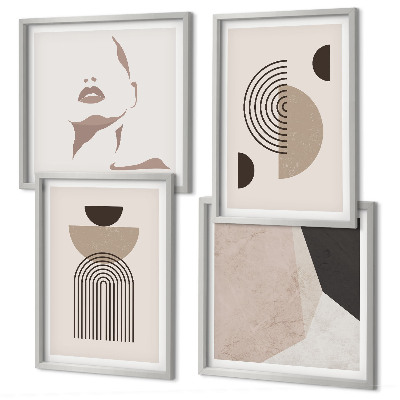 Multi-piece wall decor set Abstract facial forms