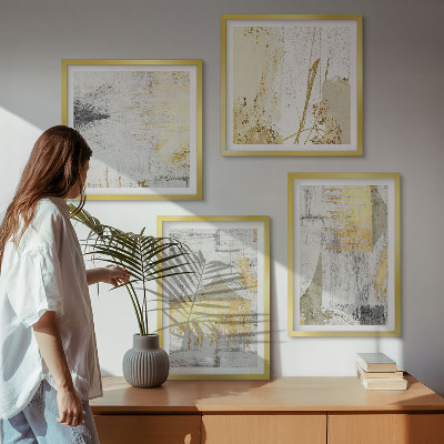 Wall art set Abstract minimalist patterns