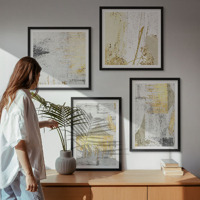 Wall art set Abstract minimalist patterns