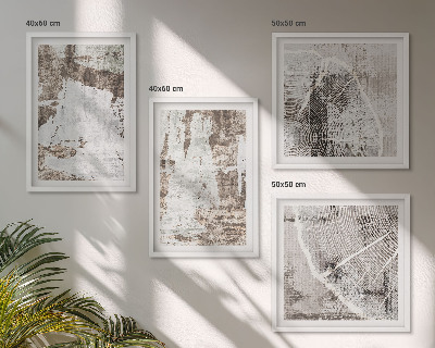 Multi-piece wall decor set Abstract patterns white brown