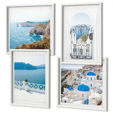 Sea architecture of Greece wall art set