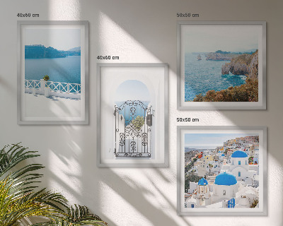 Wall art set Sea architecture of Greece