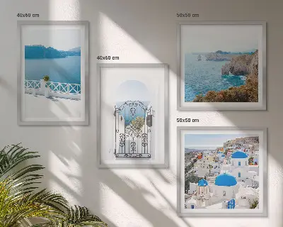 Sea architecture of Greece wall art set