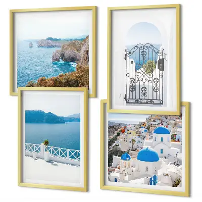 Sea architecture of Greece wall art set