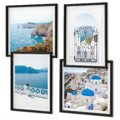 Wall art set Sea architecture of Greece