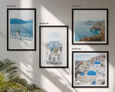 Sea architecture of Greece wall art set