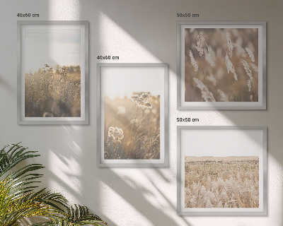 Multi-piece wall decor set Landscape grass flowers warmth