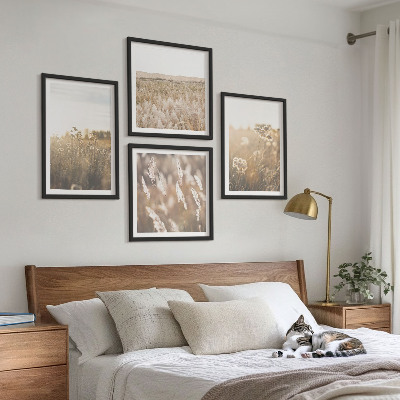 Multi-piece wall decor set Landscape grass flowers warmth